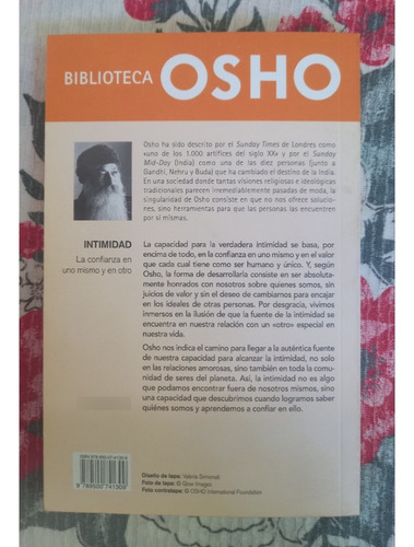 Osho - Intimidad. Ed. Sudamericana (Usado)