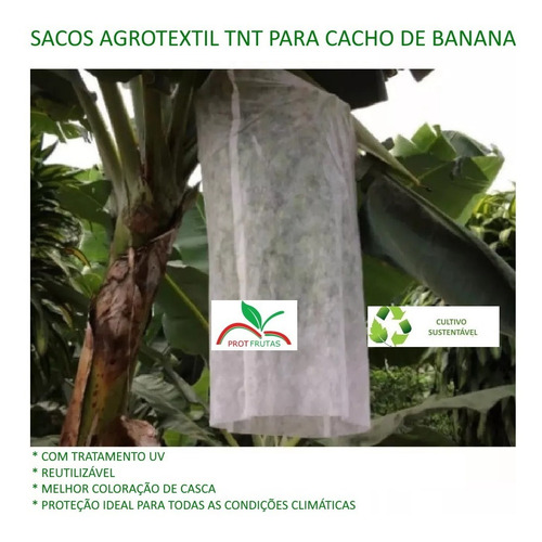Sacos Tnt P/ Proteção Cacho De Banana 1,30 X 0,80 Cm 100un