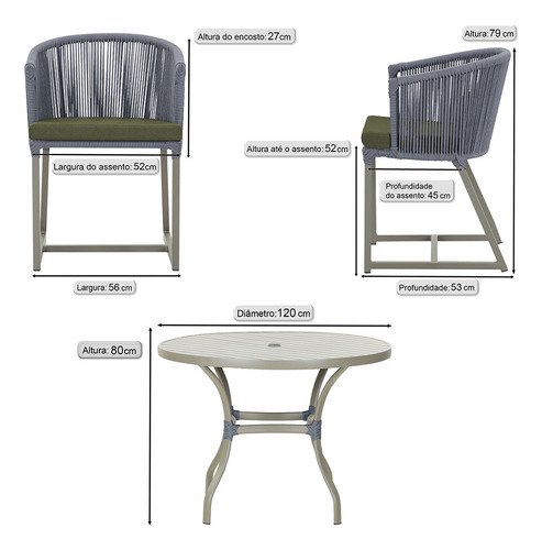 Mesa E 6 Cadeiras De Jantar Noronha Fendi E13 Trama Original