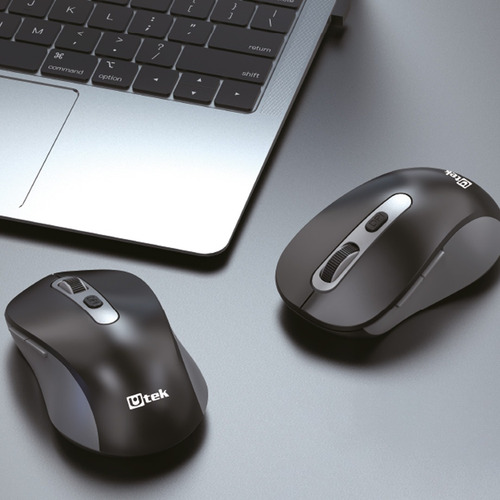 Mouse Inalambrico Negro 2.4ghz 6 Botones Utek Ut-mow620