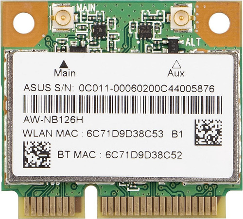 Wifi 300 Mbps Bluetooth 4.0  Mini Pci-e Tarjeta 802.11 Bgn 