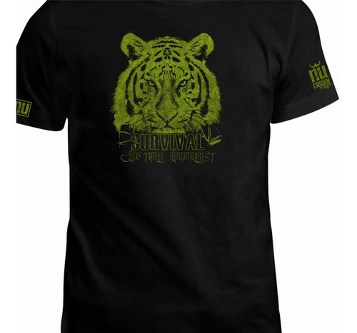 Camiseta Estampada Tigre Hombre Unisex Animal Inp Eco