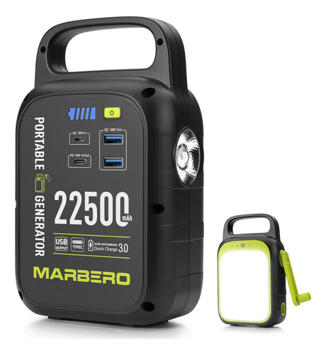 Marbero Cargador Porttil De 22500 Mah Con Linterna Led Brill