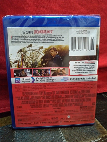 Blu-ray Love Simon - Com Amor Simon - Novo Lacrado Importado