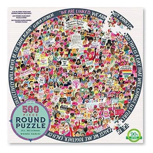 Eeboo Women March Round Puzzle 500 Piezas