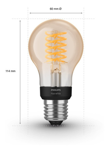 Imagen 3 de 8 de Philips Hue Lámpara Vintage Filamento 7w Bluetooth A60 E27