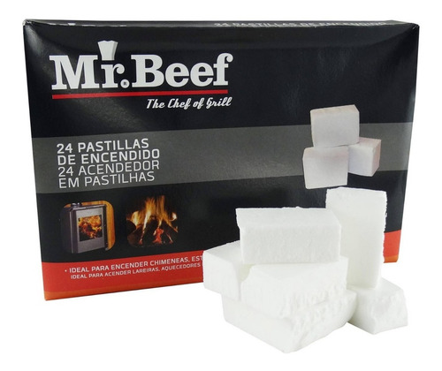 Encendedor De Fuego Tipo Cubos 24 Unidades Mr Beef