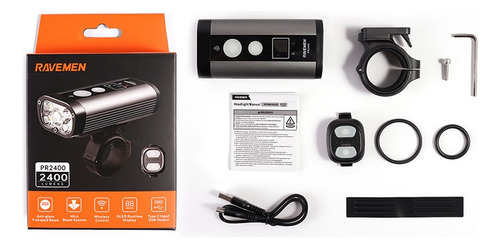 Faro Delantero De Bicicleta Ravemen Pr2400, Luz Led Recargab