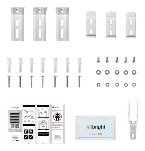 Allbright Zebra Roller Window Pegados De Montaje Soporte De