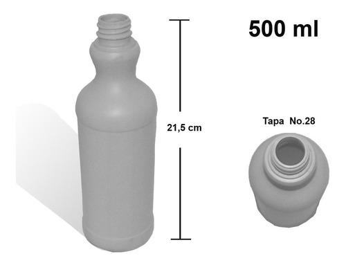 Envase Plástico 500 Ml Blanco X 5 - Unidad a $30000