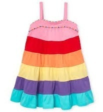 Vestido Colores Rainbow Para Niña