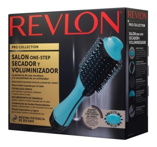 Revlon Cepillo Eléctrico Secador Y Volumizador Oval Menta