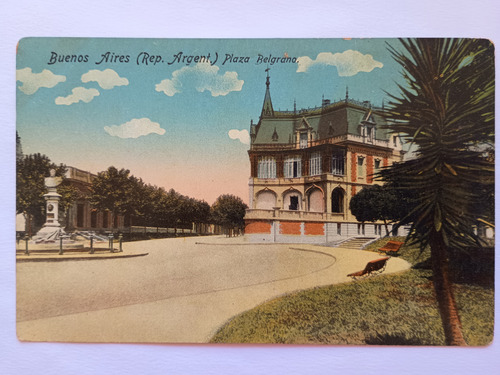 Buenos Aires Antigua Postal Plaza Belgrano N°52