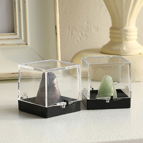 Vitrina En Miniatura De 4 Piezas Para Muestras Minerales Roc
