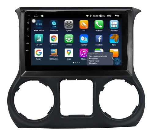 Multimídia Aikon Próton 4+64gb Wrangler Rubicon 12 13 14 15