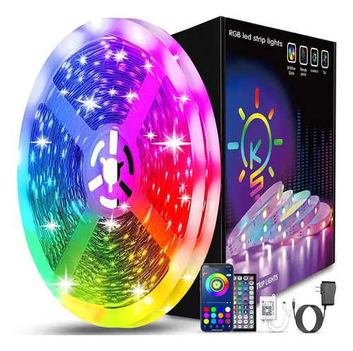 Cinta Led Tira Luces 30mts Rgb Multicolor Bluetooth, Control