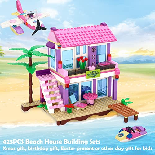 Building Blocks Toy Intwiwdela Dream Girls Beach House 423 U