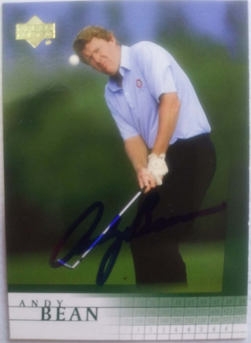 Andy Bean Signed Golf Card Autógrafos 