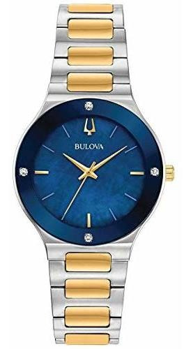 Bulova 98r273 Millenia Reloj Para Mujer Plata / Oro 32mm Ace