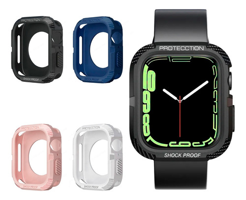 Case Funda De Uso Rudo Compatible Con Apple Watch 45mm