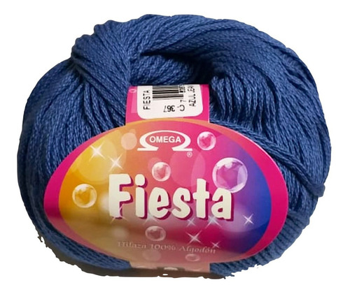 Hilaza Fiesta 100% Algodón Madejas De 100g Color Azul jean