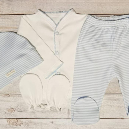 Ajuar Para Bebes En 100% Algodón Pima De 0 A 3 Meses