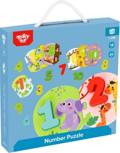 Rompecabezas Puzzle Numerico 20 Piezas - Tooky Toy