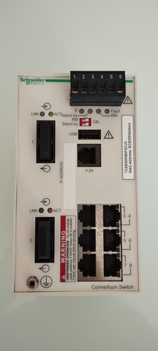 Switch Schneider 6 Portas 10/100 + 2 Fo Sc Mm-tcsesm083f2cu0