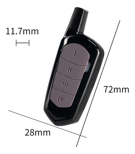 Control Remoto Key Fob Garage Gate 4 Canales Clonación Key