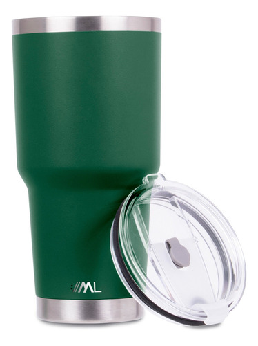 Magma Life Termo Para Café Y Agua, Botella Térmica De Acero Inoxidable 30 Oz (890 Ml): Contiene Tapa Hermética Antiderrames, Garantiza La Temperatura Deseada Sin Preocupaciones (Verde)