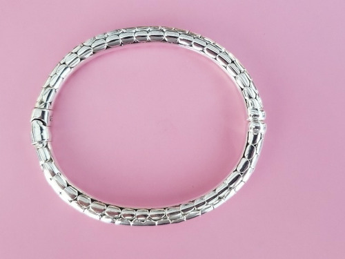 Imagen 2 de 5 de Pulsera Esclava Modelo Pinar En Plata Italiana 925