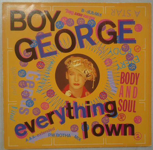 Boy George 1987 Everything I Own, Vinil Single Importado