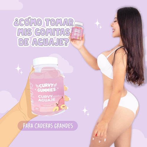 2 Curvy Gummies Aumenta Y Moldea Tu Figura - Caderas Y Senos