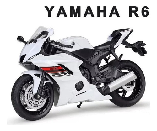 Yamaha R6 1:12 Moto De Metal En Miniatura Con Base, Mode [u]