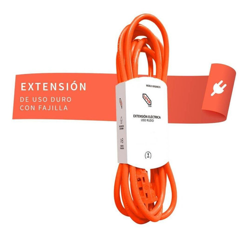 Imagen 2 de 8 de Extensión Eléctrica De Uso Rudo Con Fajilla, 2x16 Awg 4 M