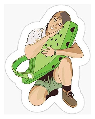 Steve Irwin - Adhesivo Adhesivo Con Diseño De Cocodrilo, Par