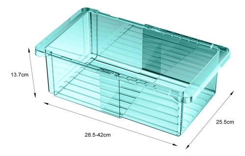 Caja De Almacenamiento De Escritorio, Organizador Azul Claro