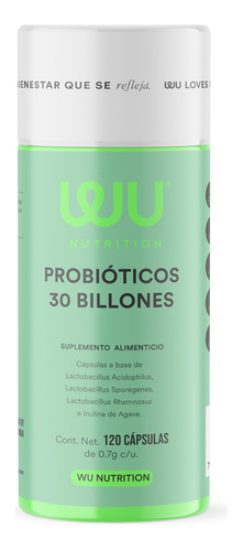 Probióticos 30 Billones | Prebióticos | 120 Cápsulas Sabor Sin sabor