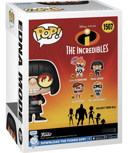 Edna Con Fuego #1507 Los Increibles Funko Pop! Disney Pixar