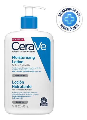 comprar CeraVe Loción Hidratante |473ml| Loción hidratante para rostro y cuerpo para piel seca con ácido hialurónico