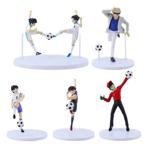 Juego De 6 Figuras De Acción De Pvc Del Capitán Tsubasa, Mod