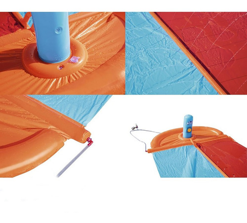 Deslizador H20go Inflable Acuatico Doble Con Rociador Cuotas