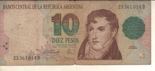 Bottero 3045 - Billete De 10 Pesos Convertibles Año 1995