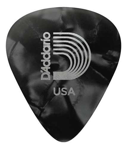 Pua Daddario 1cbkp4-25 Celuloide Classic Negra Medium De 0,70 Mm