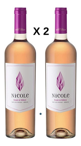 Imagen 1 de 3 de Vino Pack 2 Botellas Rosado Nicole Cava Quintanilla 750 Ml