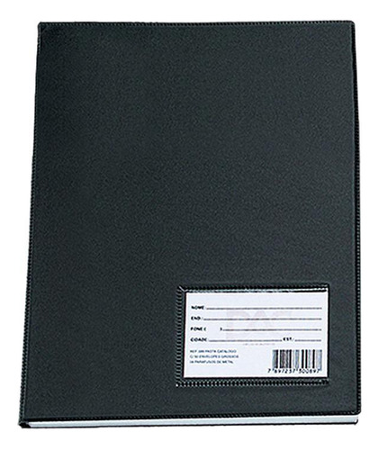 Pasta Catálogo A3 155pr Preto 30envelopes Plásticos Dac