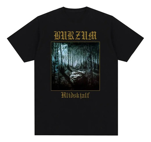 Camiseta De Algodón Estampada De La Banda De Metal Burzum