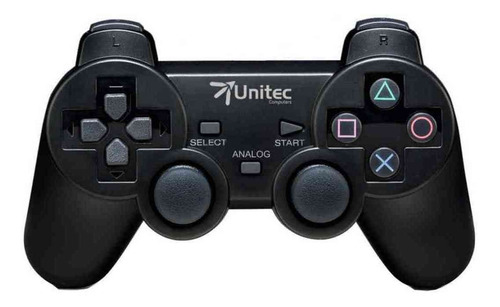 Imagen 1 de 3 de Control joystick inalámbrico Unitec Control inalámbrico PC/PS3 negro