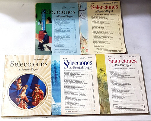 5 Revistas Selecciones Reader's Digest Años '50 Al '70.