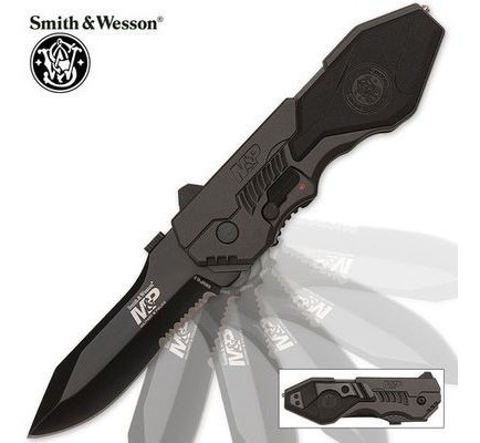 Navaja Automática Smith And Wesson Swmp4ls Military & Police